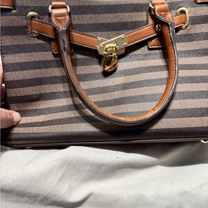 Adrienne Vittadini brown and tan tote bag